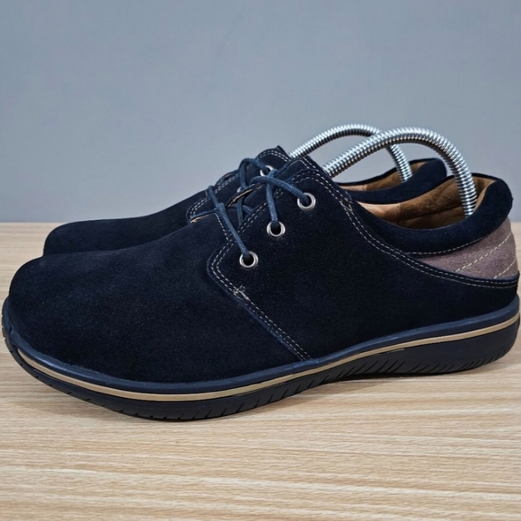 Alegria Other - Alegria Alex Casual Oxford Lace Up Sneaker Mens Navy Blue Suede Sand EU Size 43